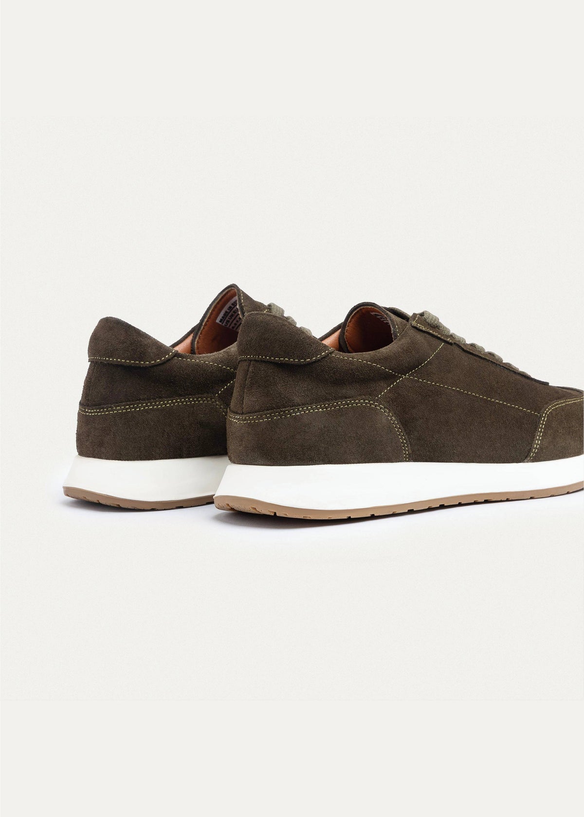 Genuine Leather Sneaker — Olive