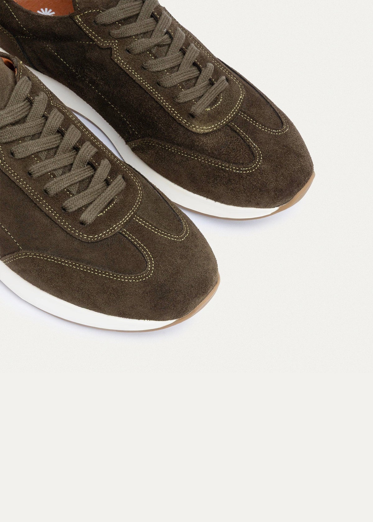 Genuine Leather Sneaker — Olive
