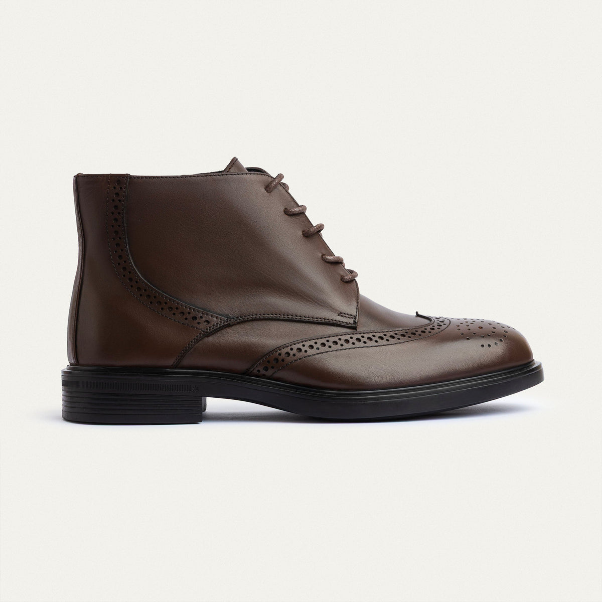 Leather Oxford Boot — Brown
