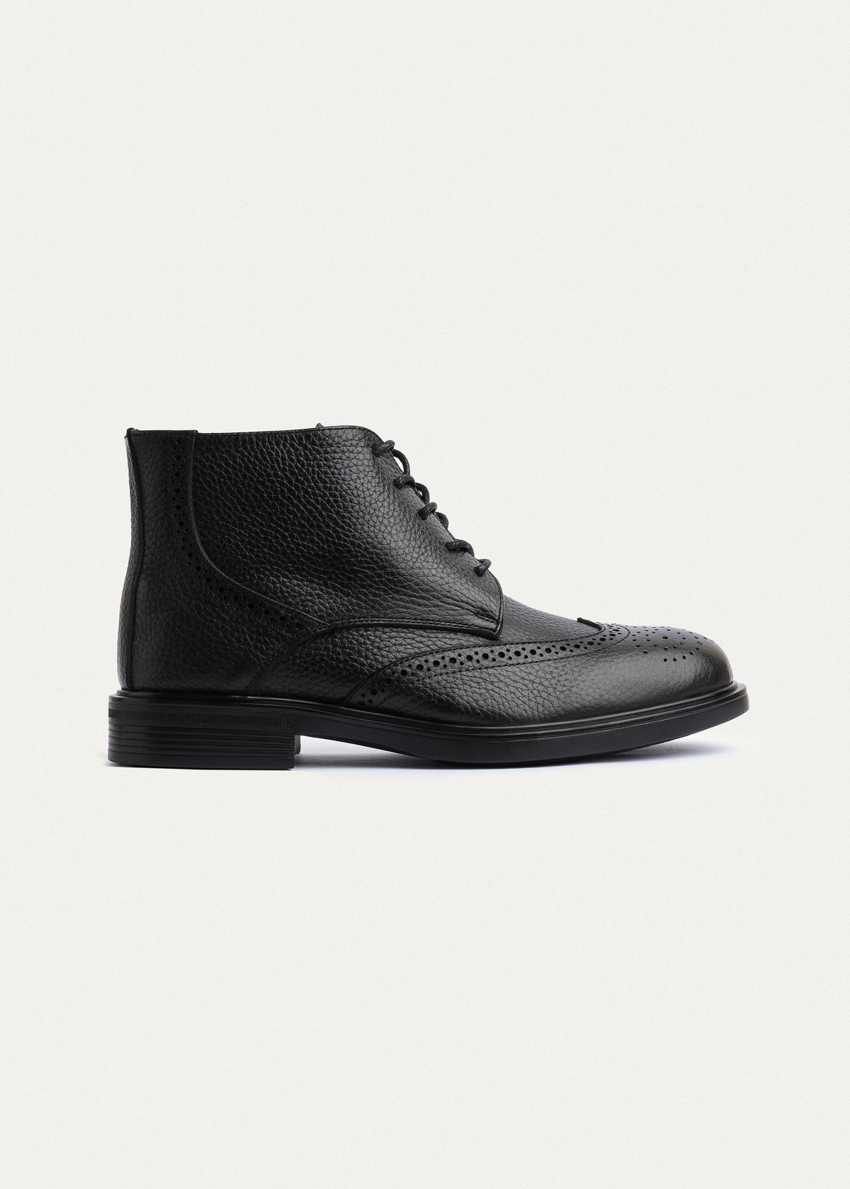 Leather Oxford Boot — Black
