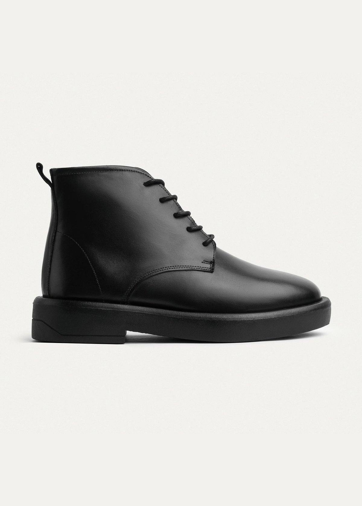 Leather Brogue Chukka Boot III — Black