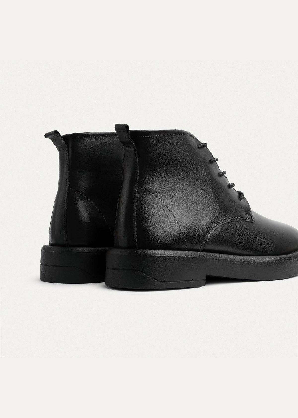 Leather Brogue Chukka Boot III — Black