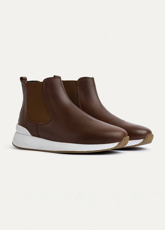 Leather Chelsea Sneaker — Light Brown