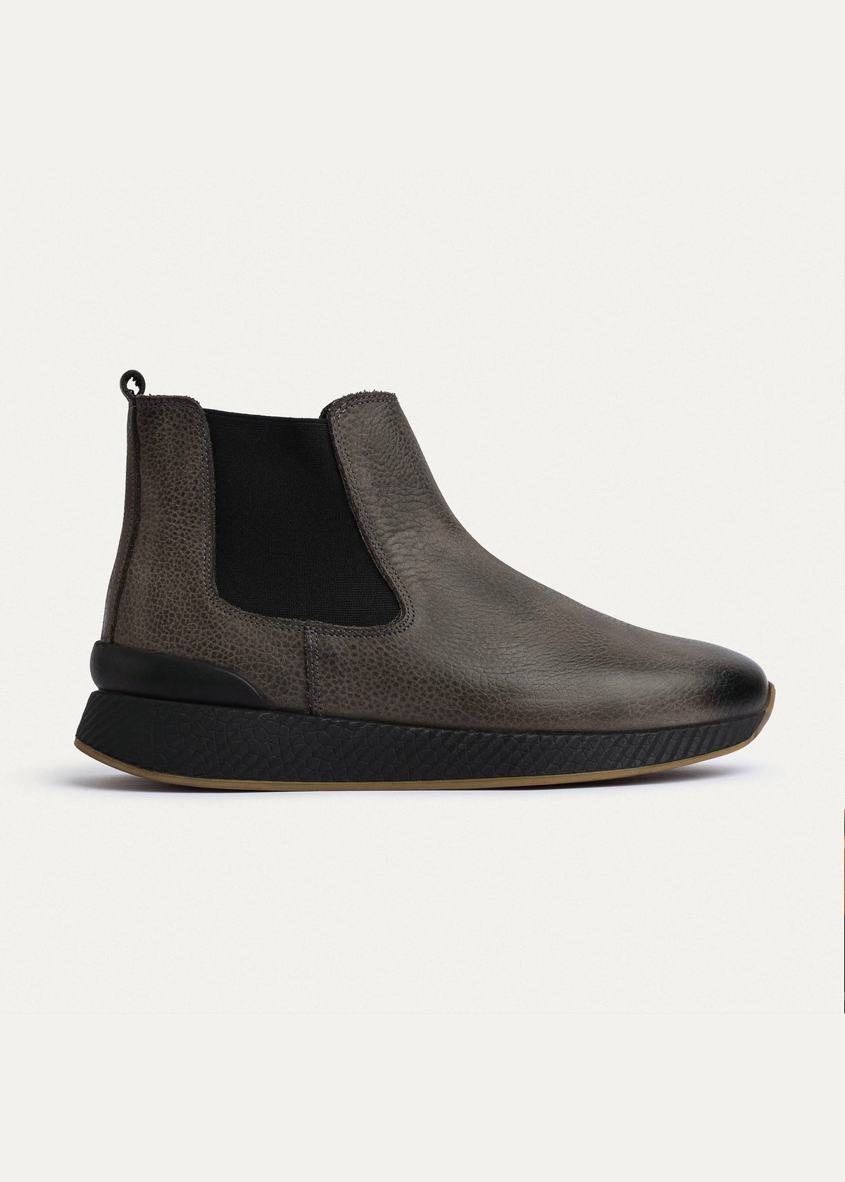 Leather Chelsea Sneaker — Gray