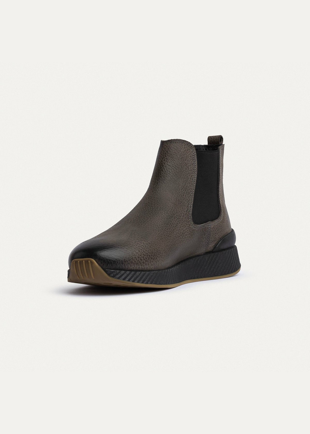 Leather Chelsea Sneaker — Gray
