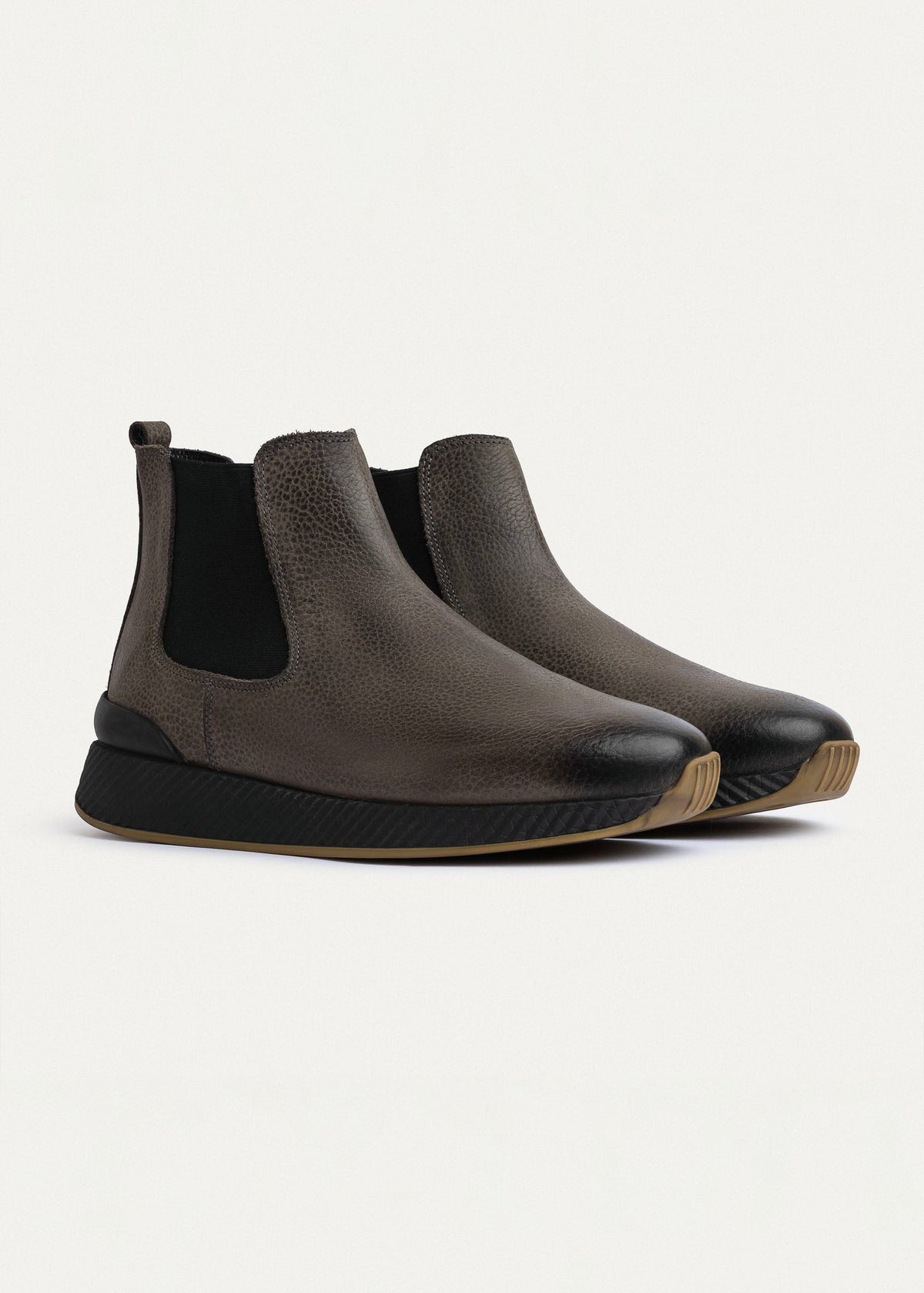 Leather Chelsea Sneaker — Gray