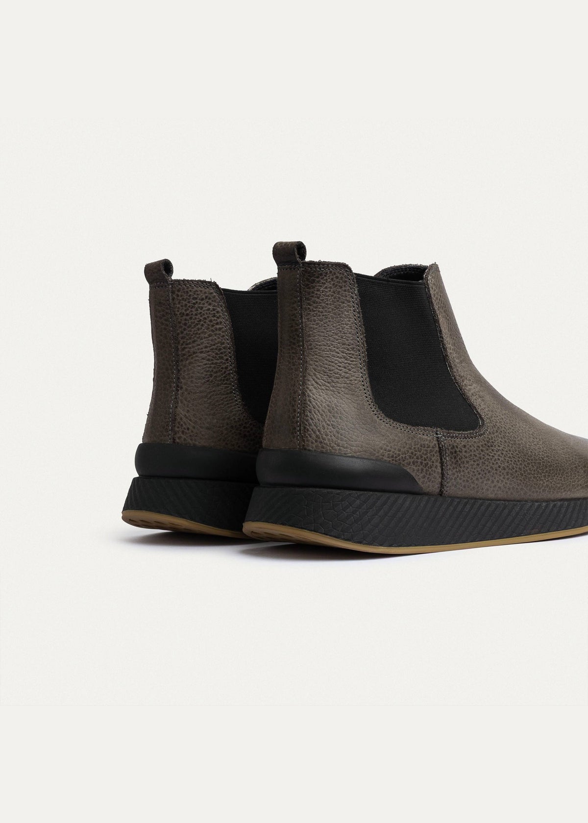 Leather Chelsea Sneaker — Gray