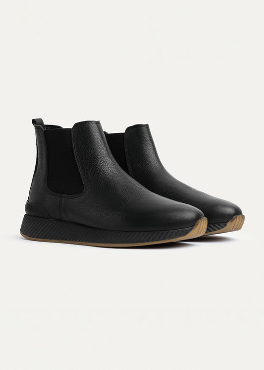 Leather Chelsea Sneaker — Black
