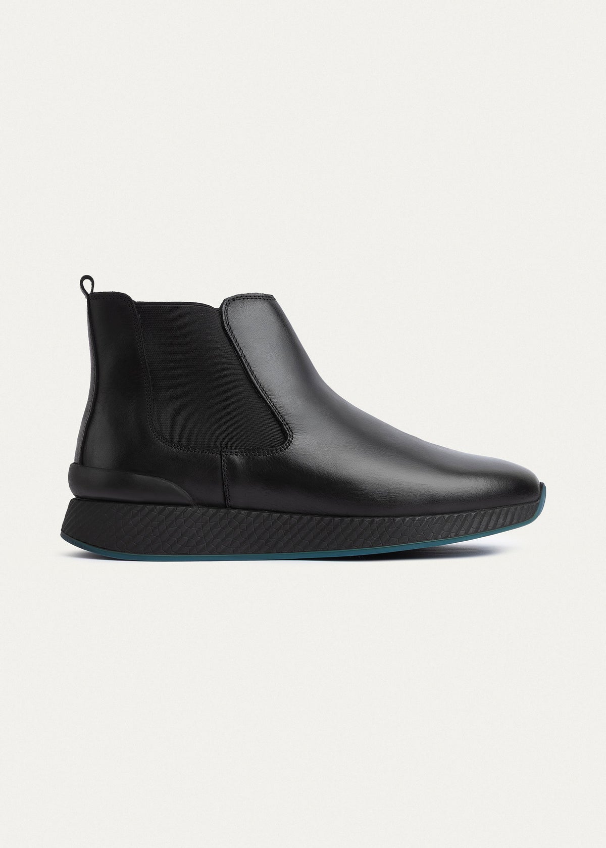 Leather Chelsea Sneaker — Black & Blue