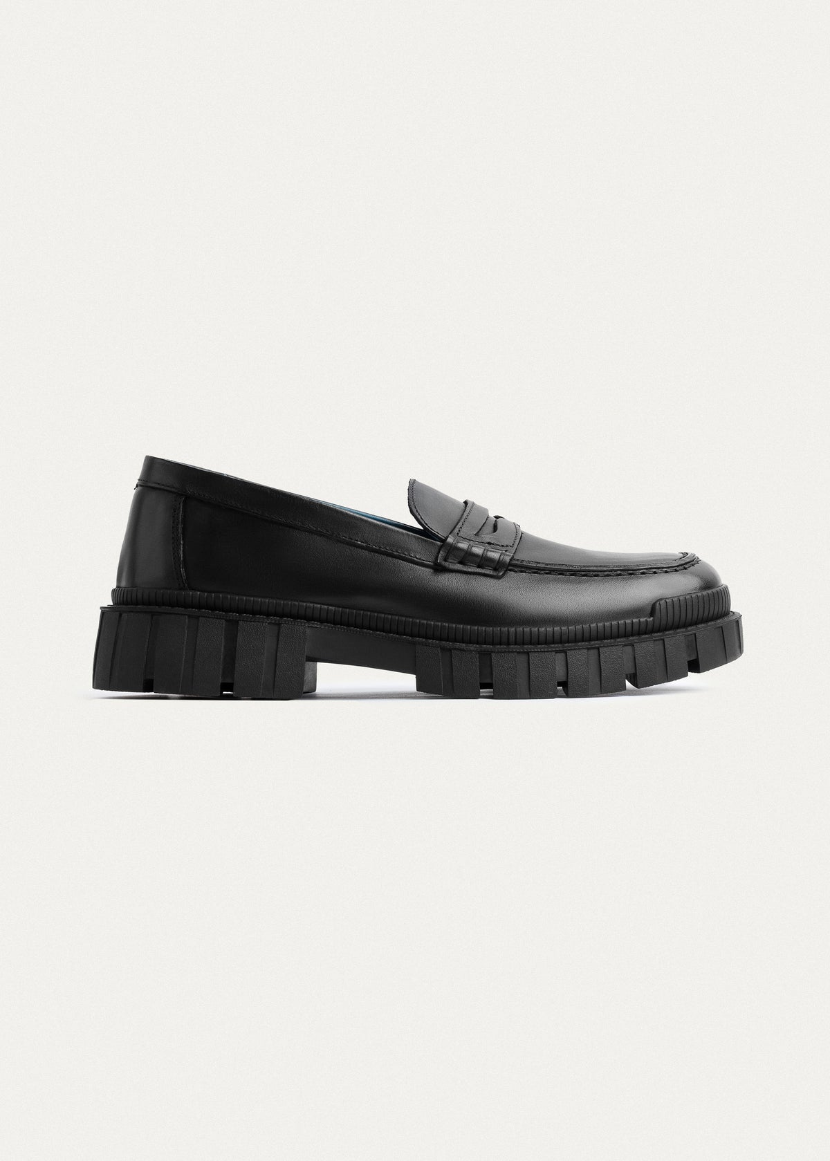 Leather Penny Loafer — Black