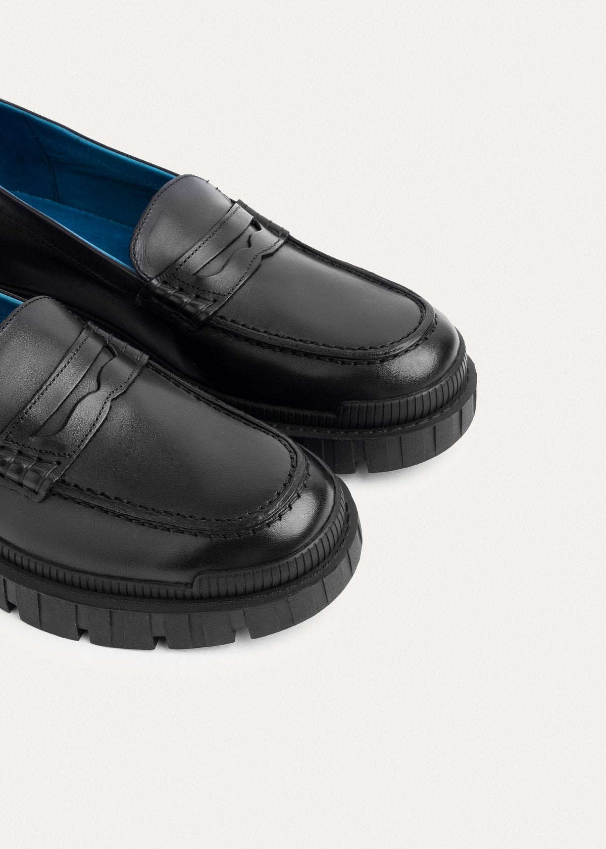 Leather Penny Loafer — Black