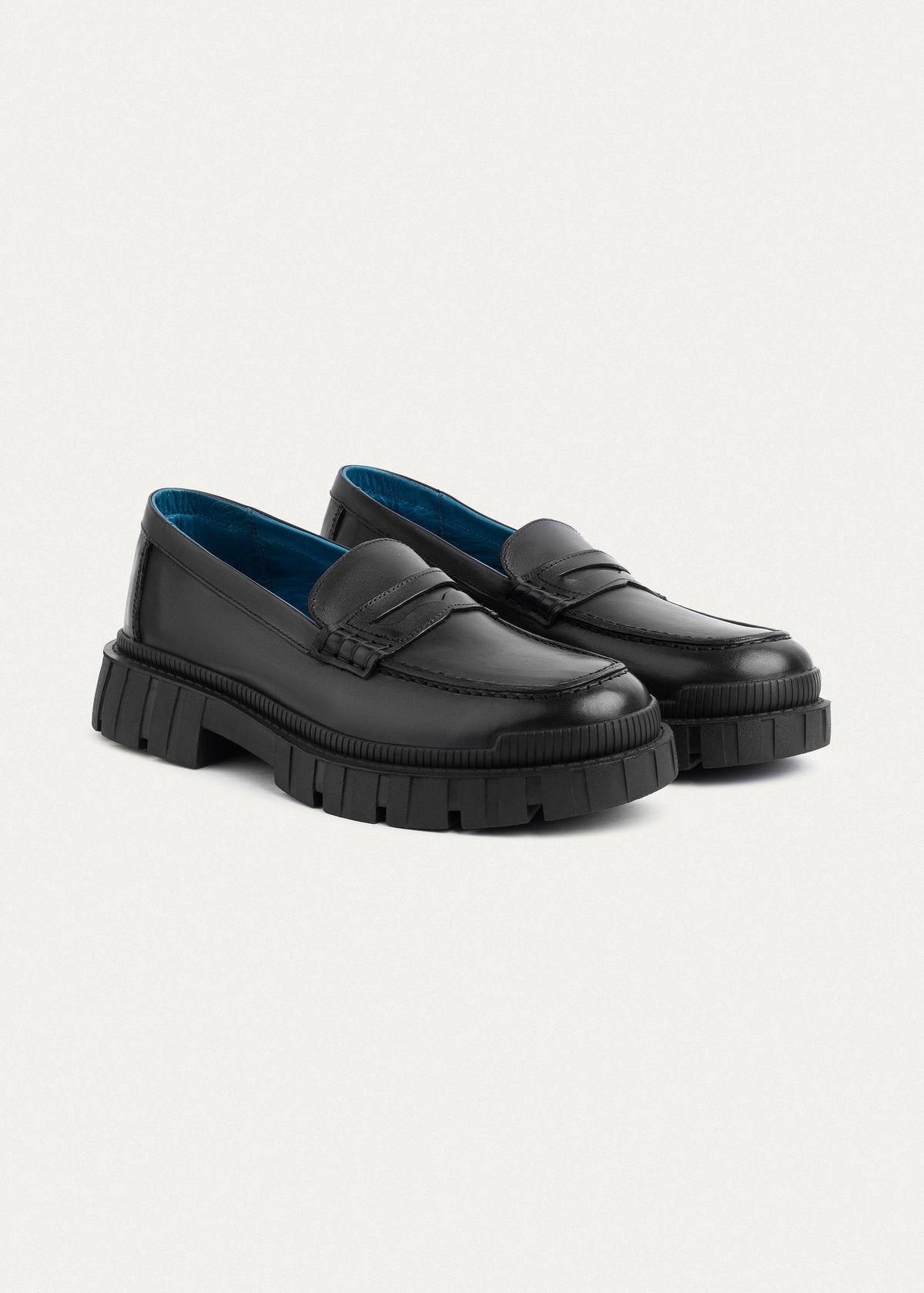 Leather Penny Loafer — Black