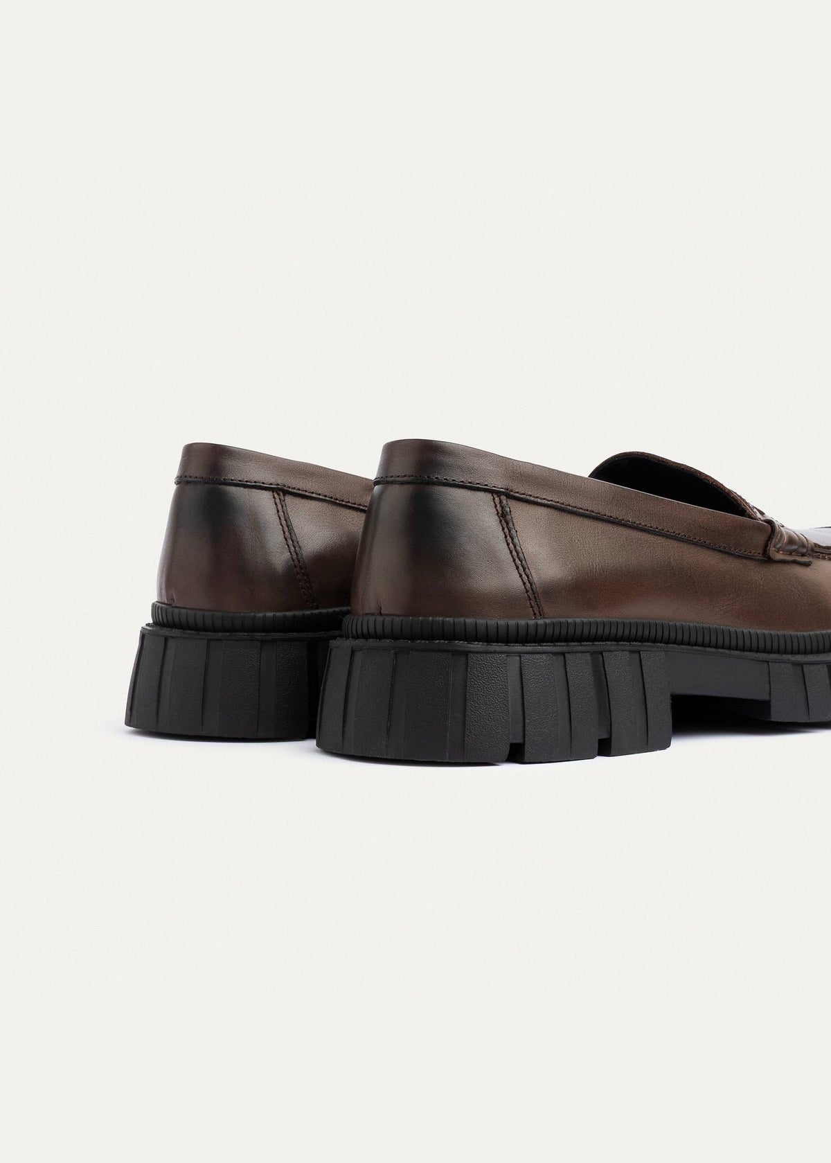 Leather Penny Loafer — Brown