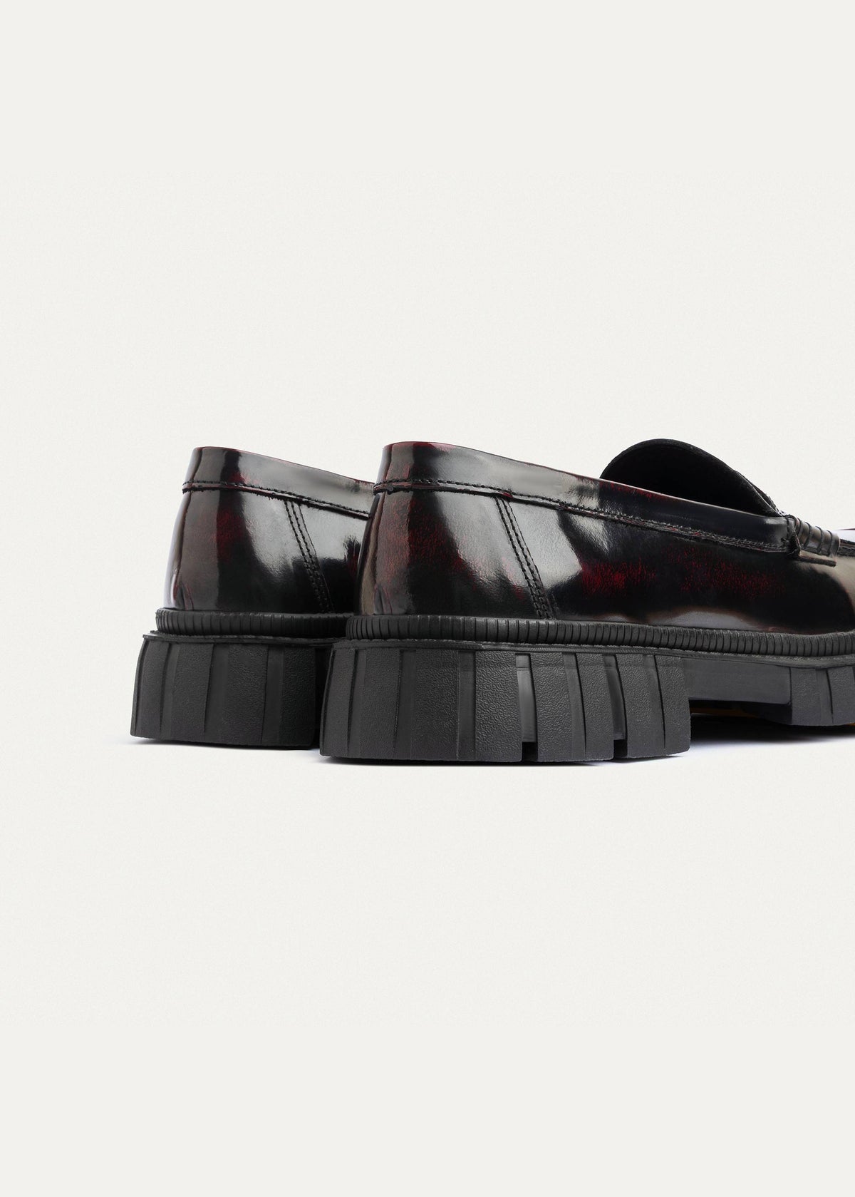 Patent Leather Loafer — Burgundy