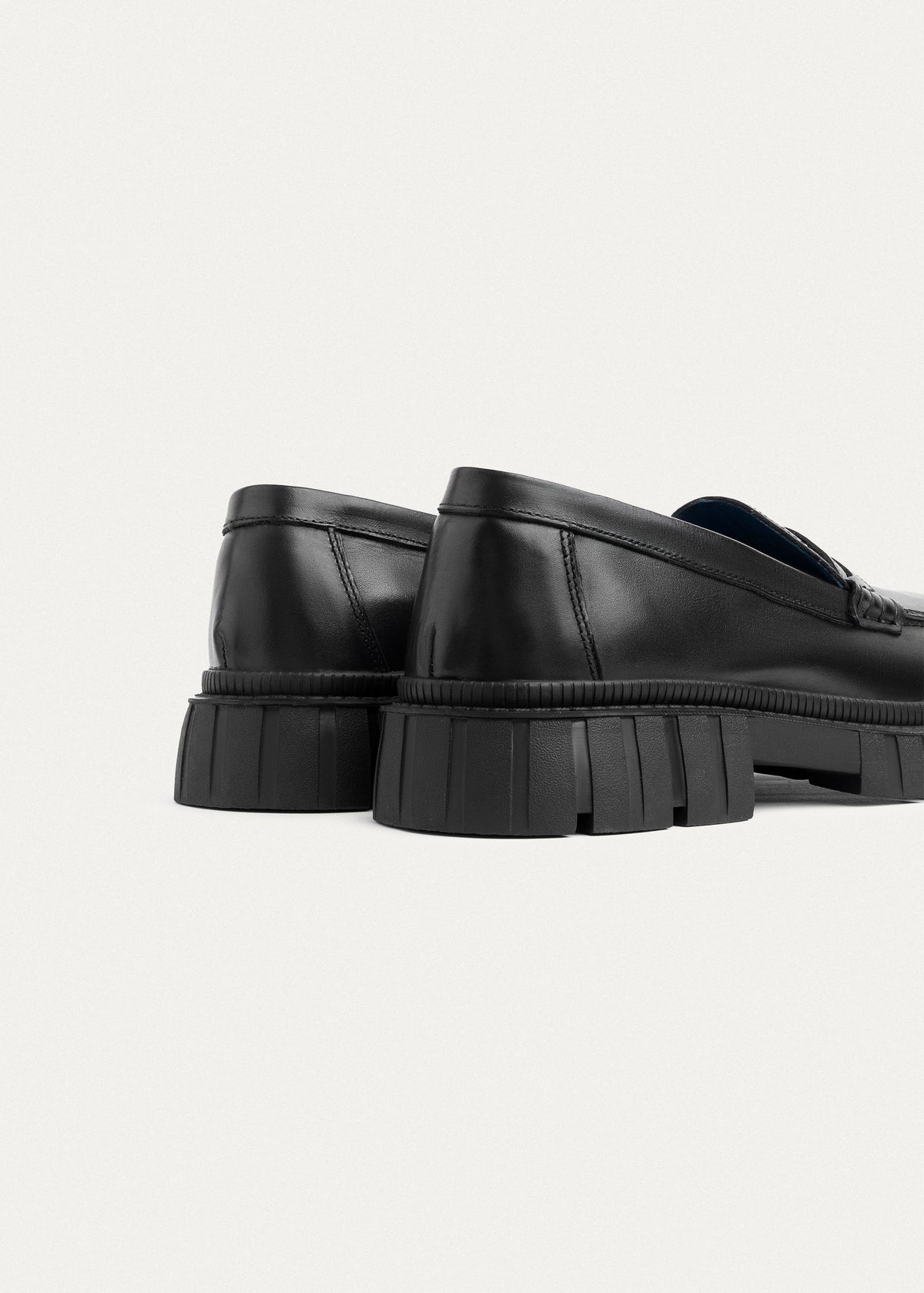 Leather Penny Loafer — Black