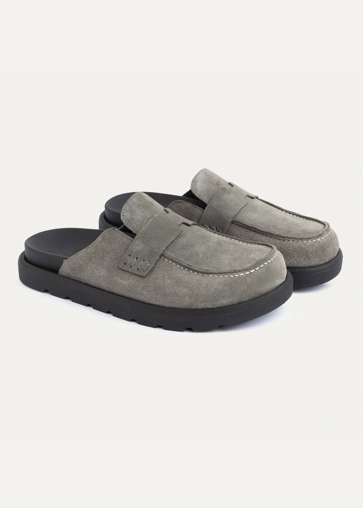 Mule Suede Loafer — Gray