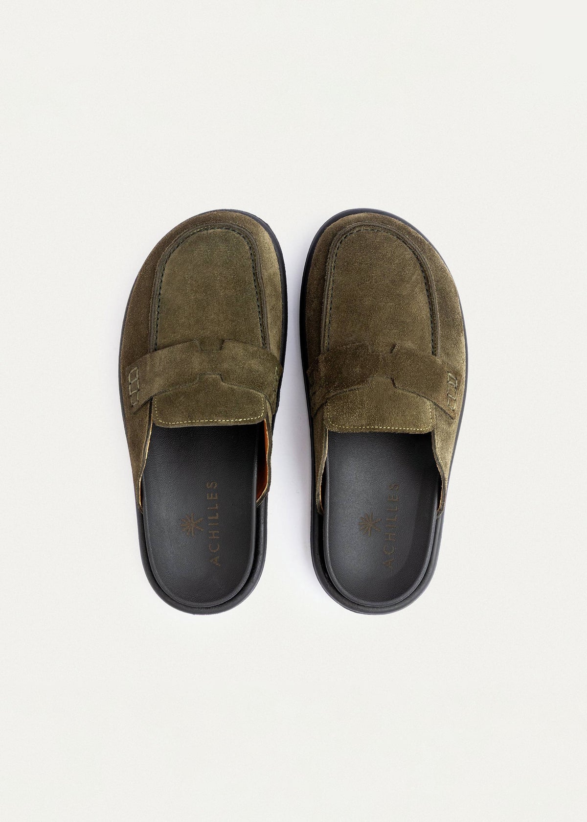 Mule Suede Loafer — Olive