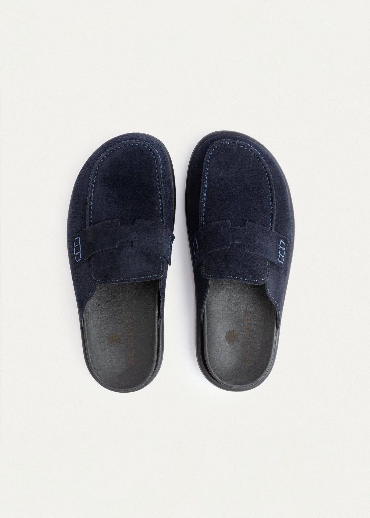 Mule Suede Loafer — Navy Blue