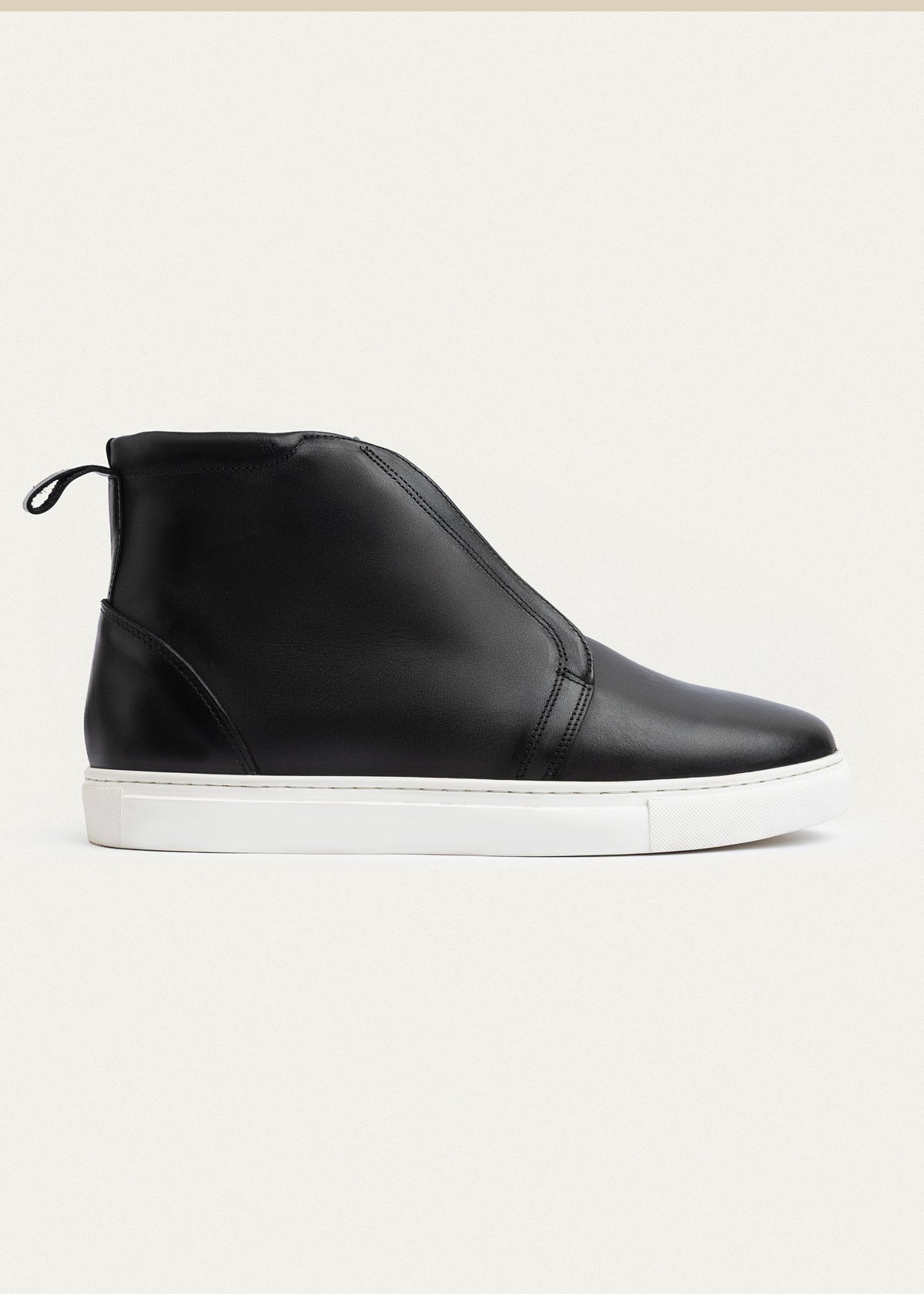 Mid-Top Leather Sneaker Boot II — Black