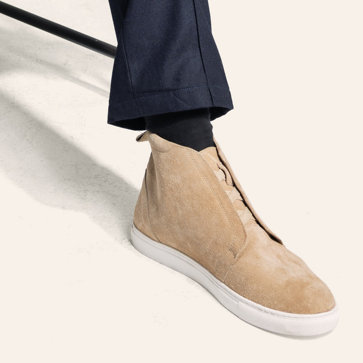 Urban Suede Sneaker Boot — Beige