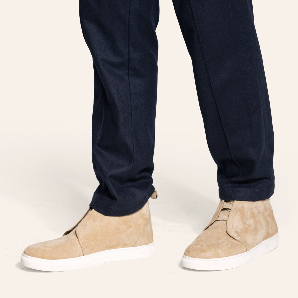 Urban Suede Sneaker Boot — Beige