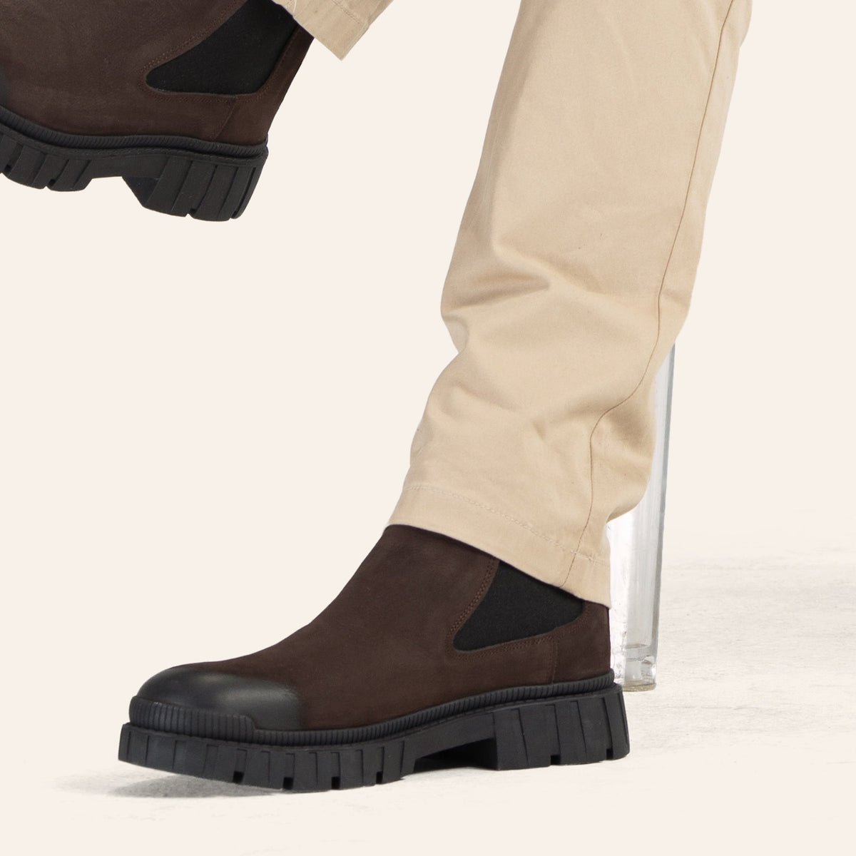 Leather Chelsea Boot — Navy Blue