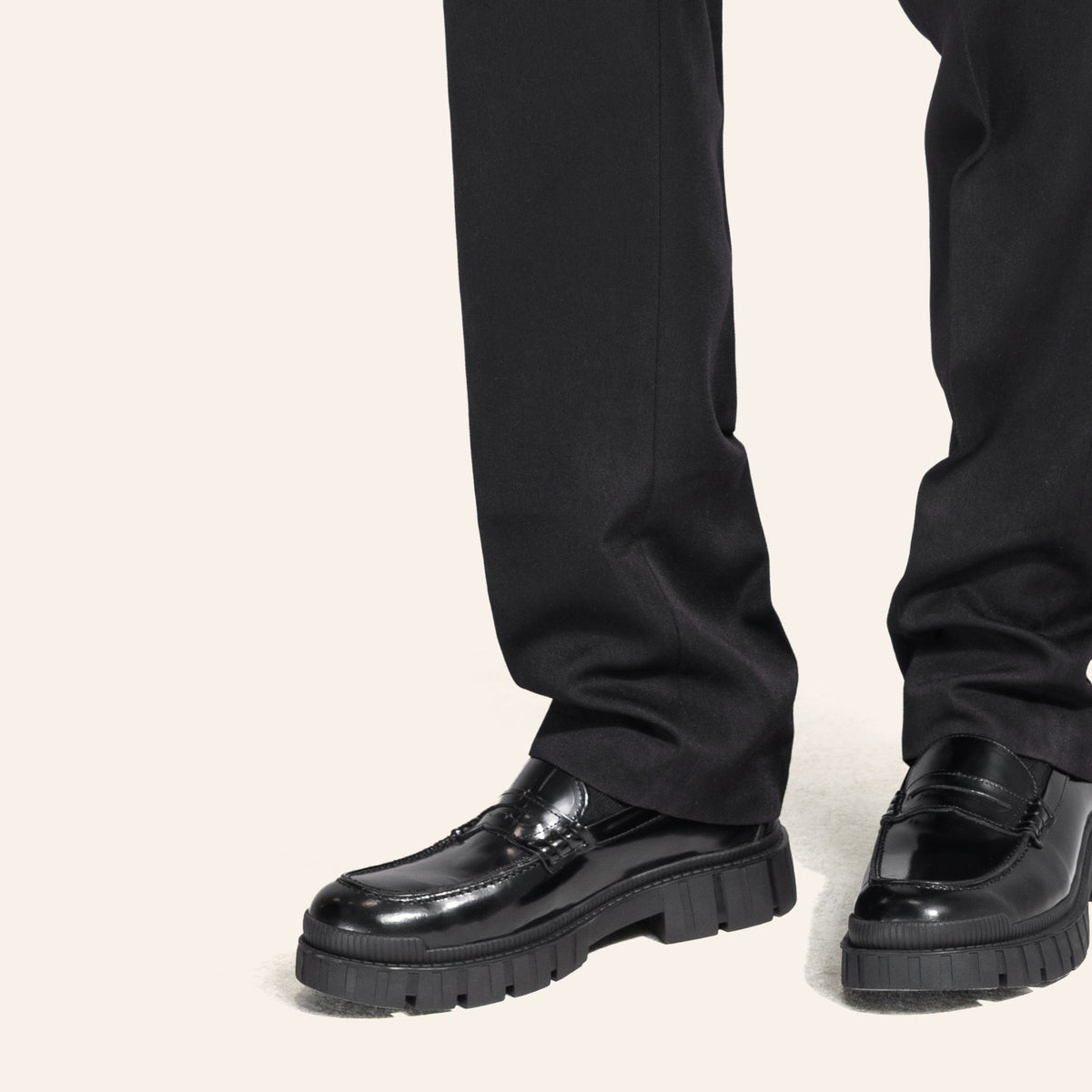 Patent Leather Loafer — Black