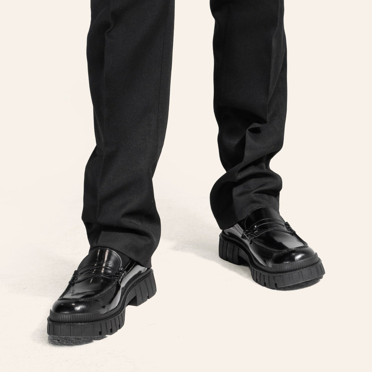 Patent Leather Loafer — Black