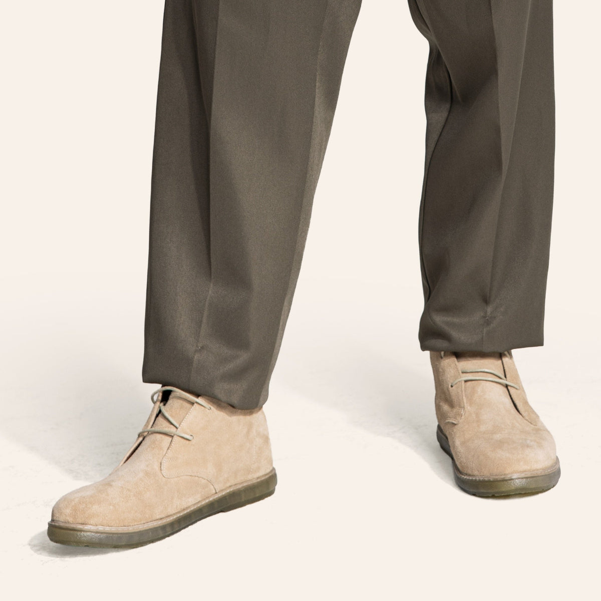 Suede Desert Boot — Beige
