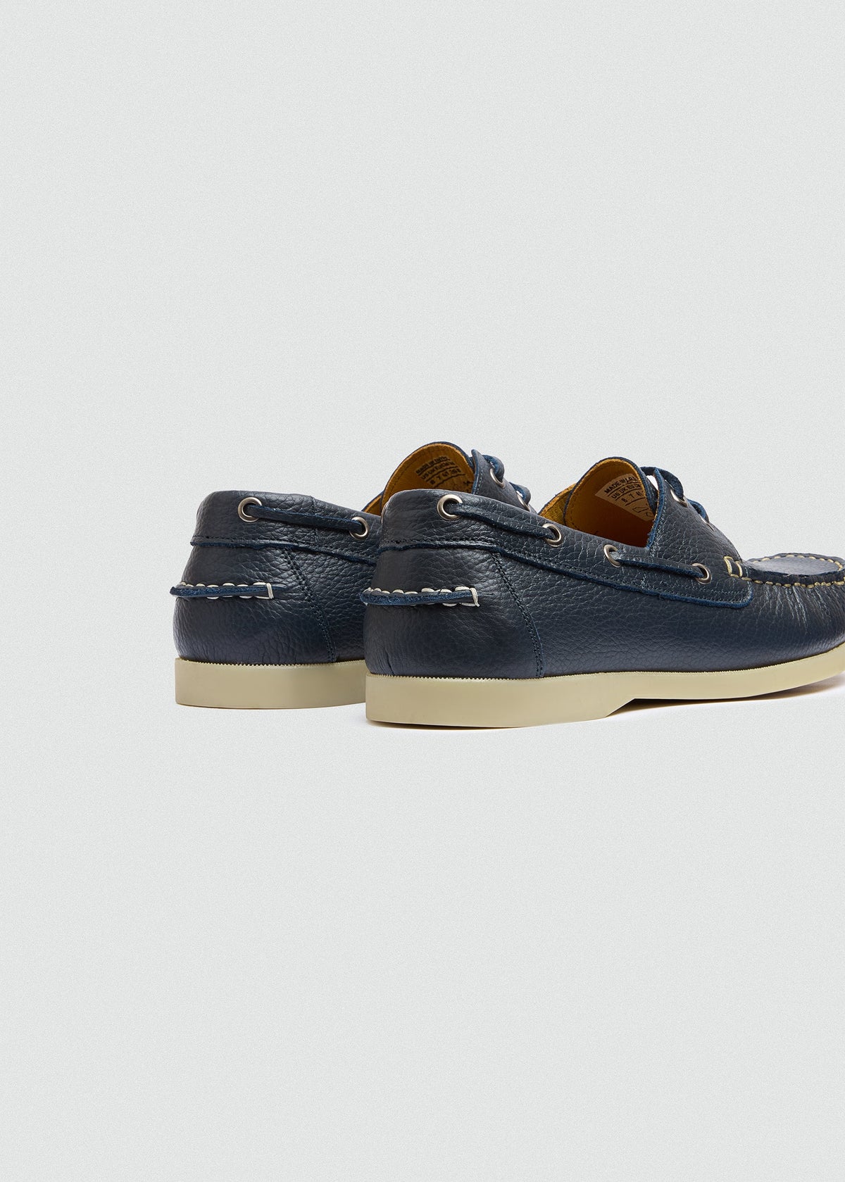 Classic Leather Boat Shoe — Navy Blue