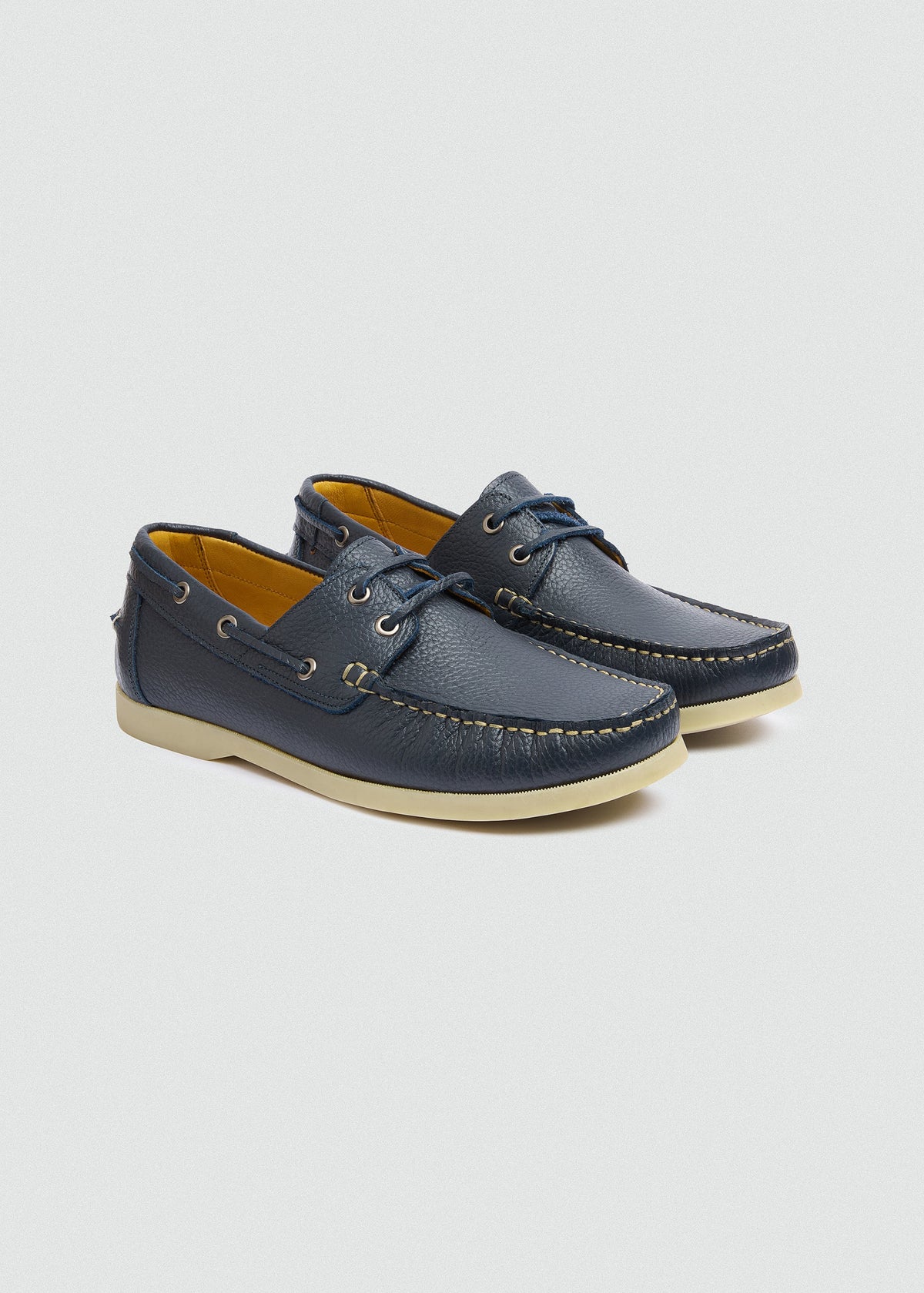 Classic Leather Boat Shoe — Navy Blue