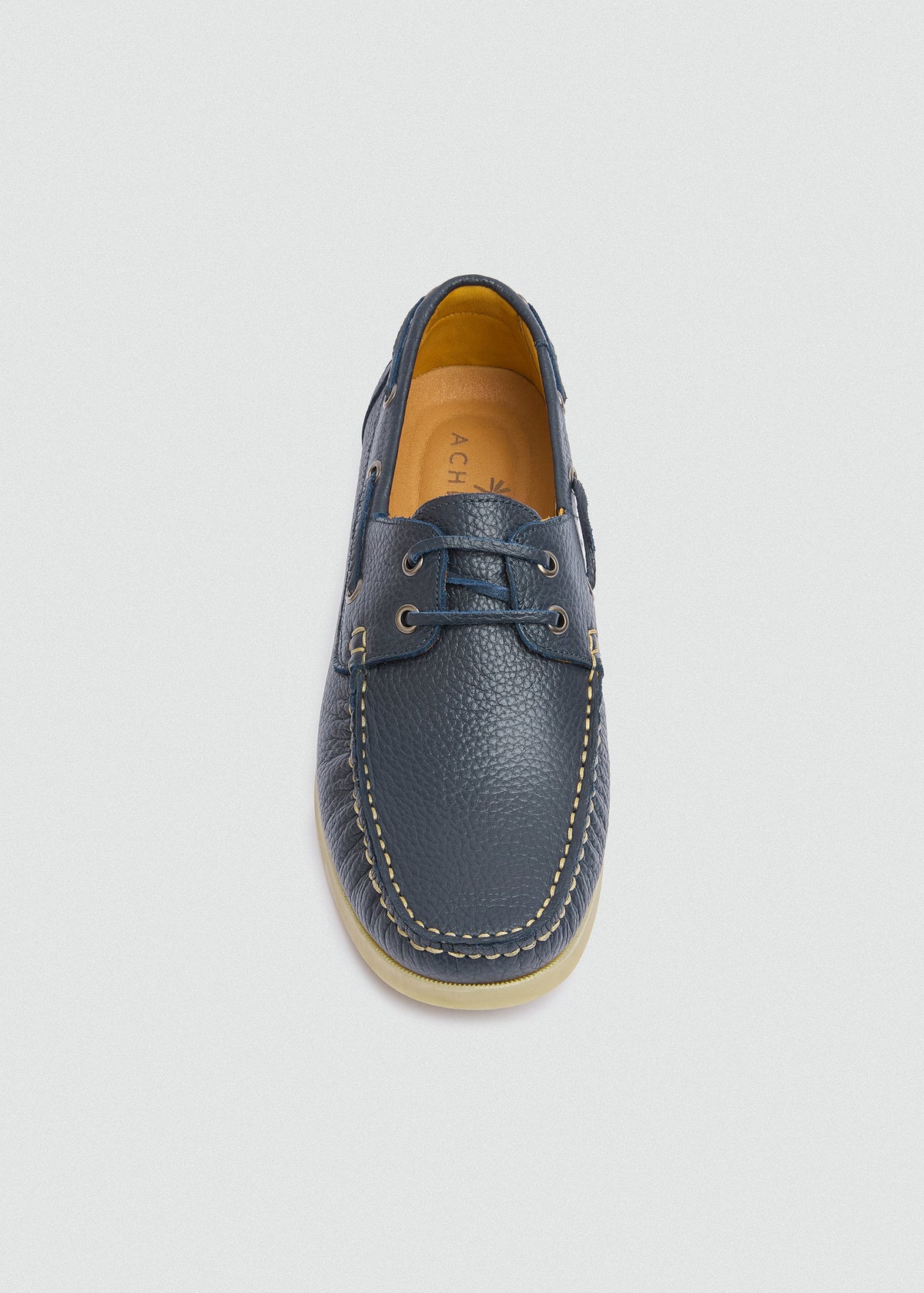 Classic Leather Boat Shoe — Navy Blue