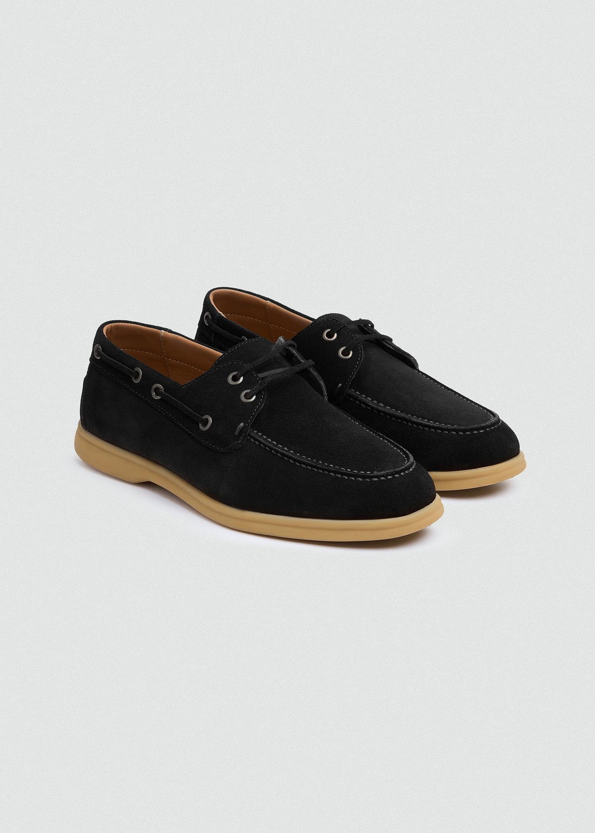 Classic Suede Boat Shoe — Black