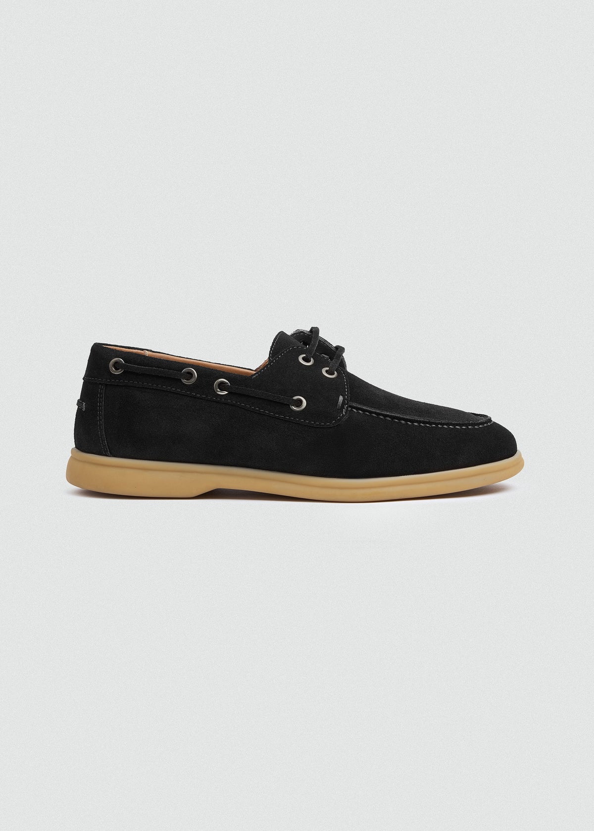 Classic Suede Boat Shoe — Black