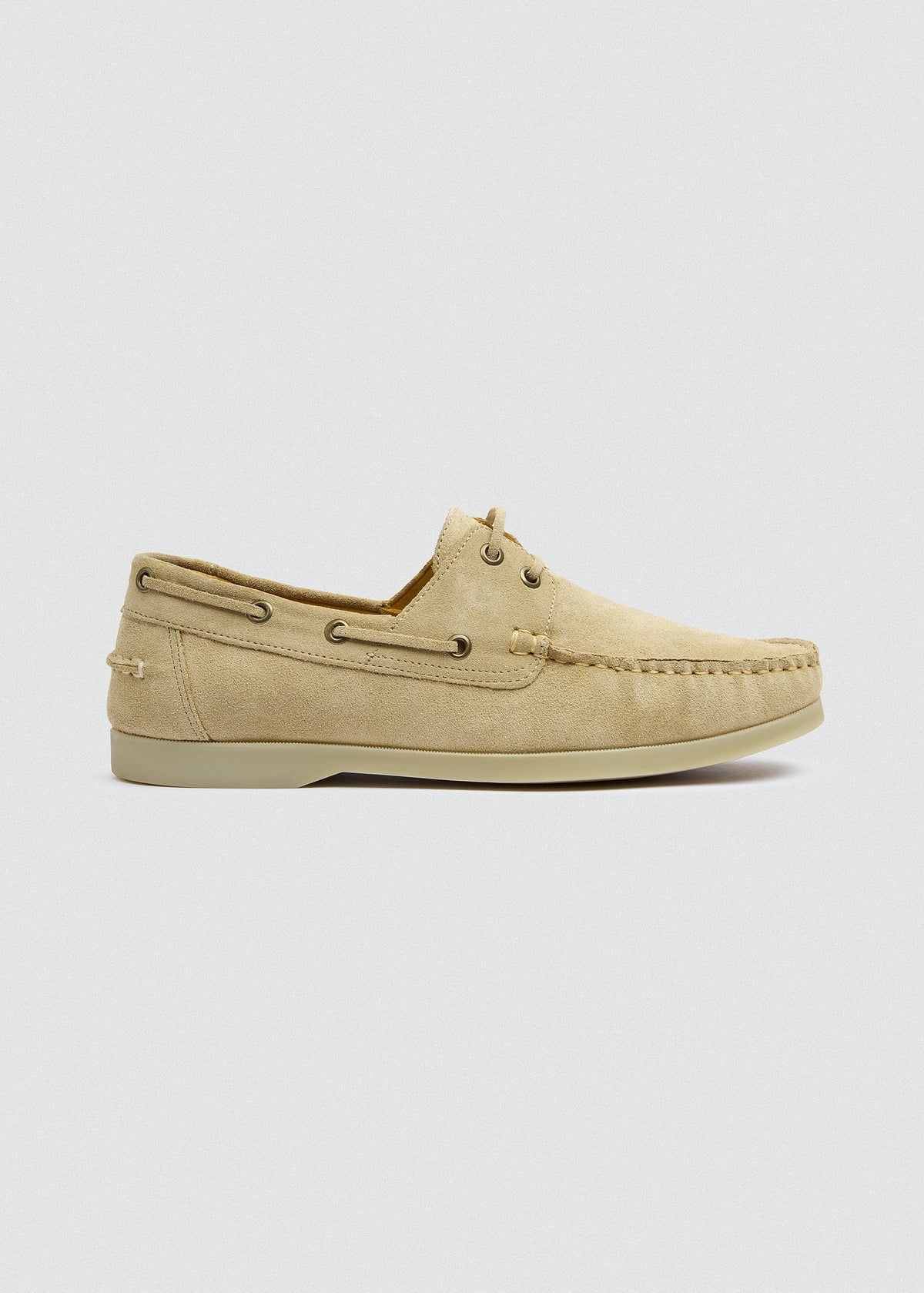 Classic Suede Boat Shoe — Beige