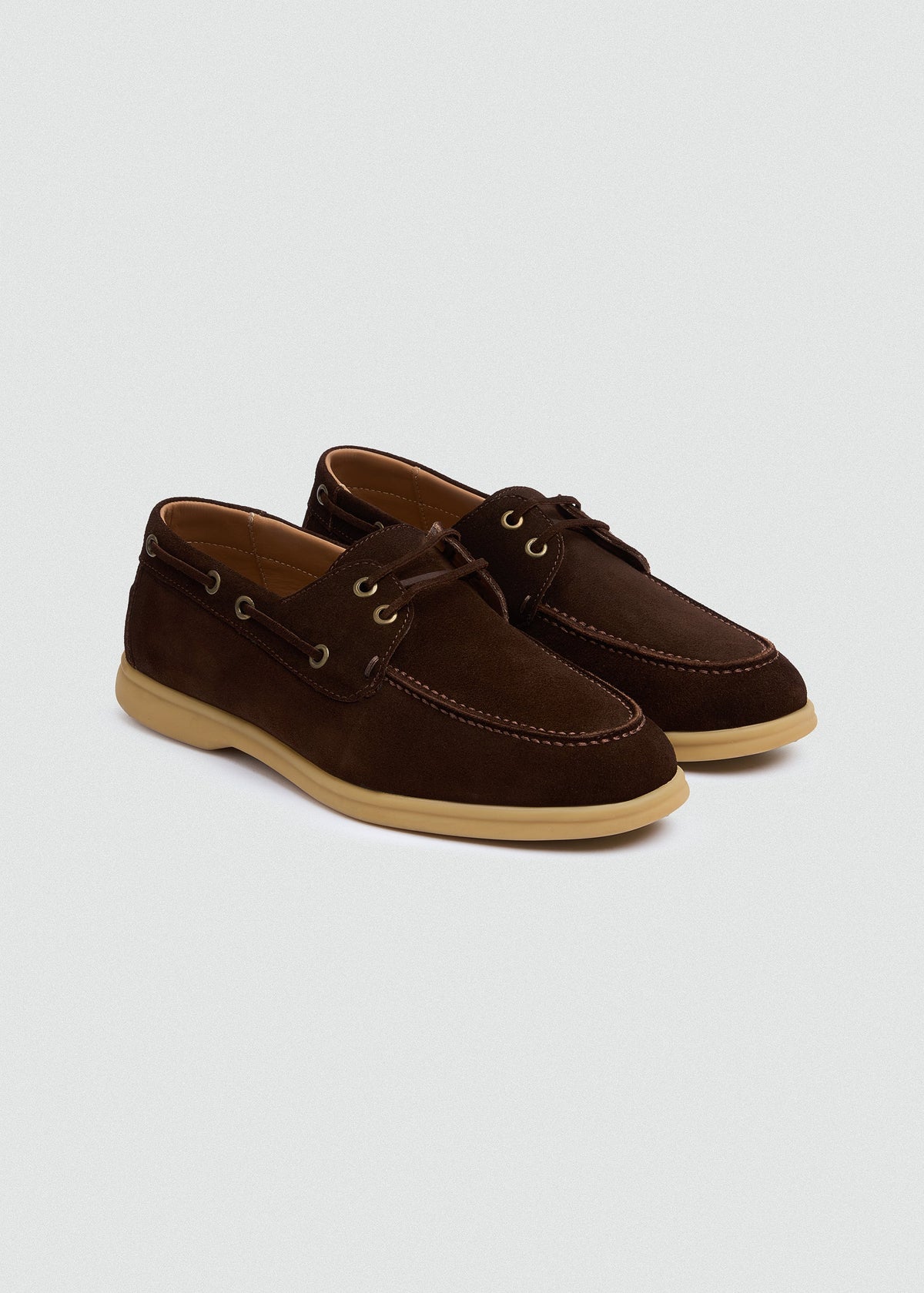 Classic Suede Boat Shoe — Brown