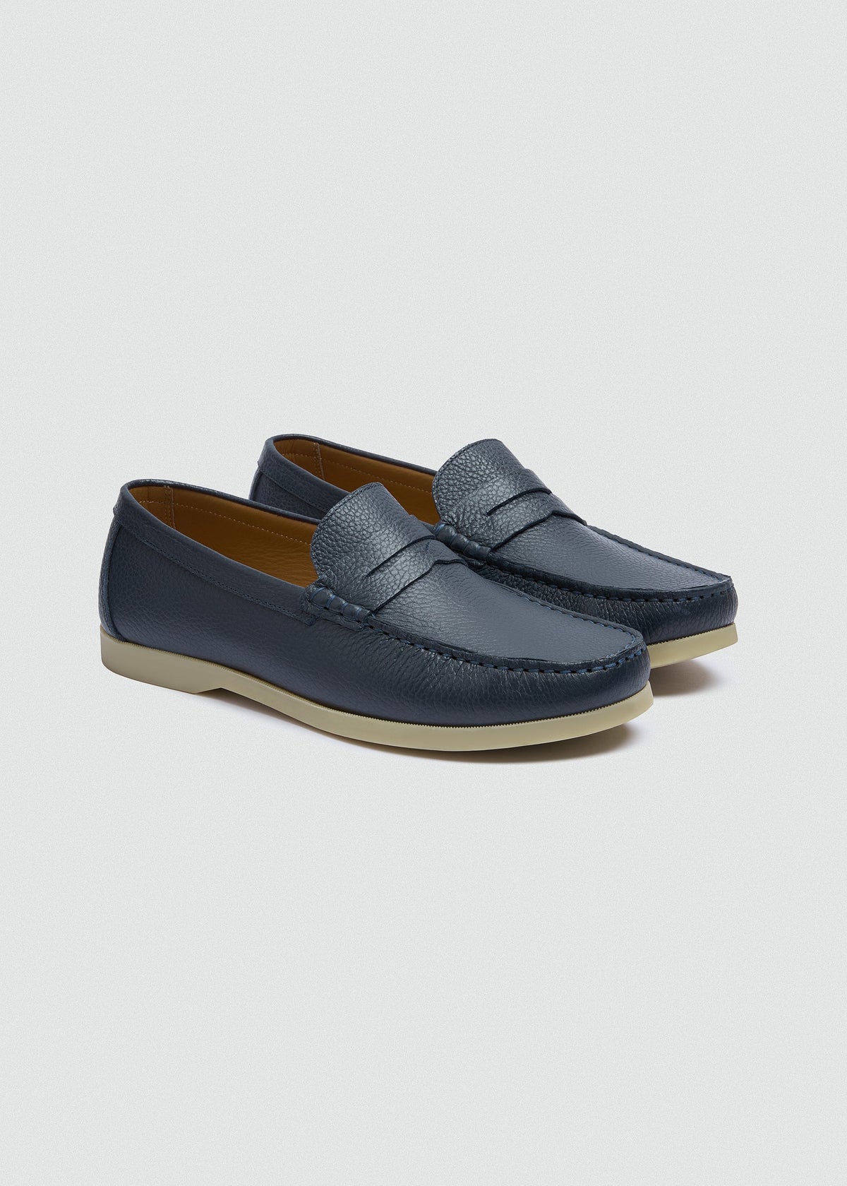 Classic Leather Boat Shoe II — Navy Blue