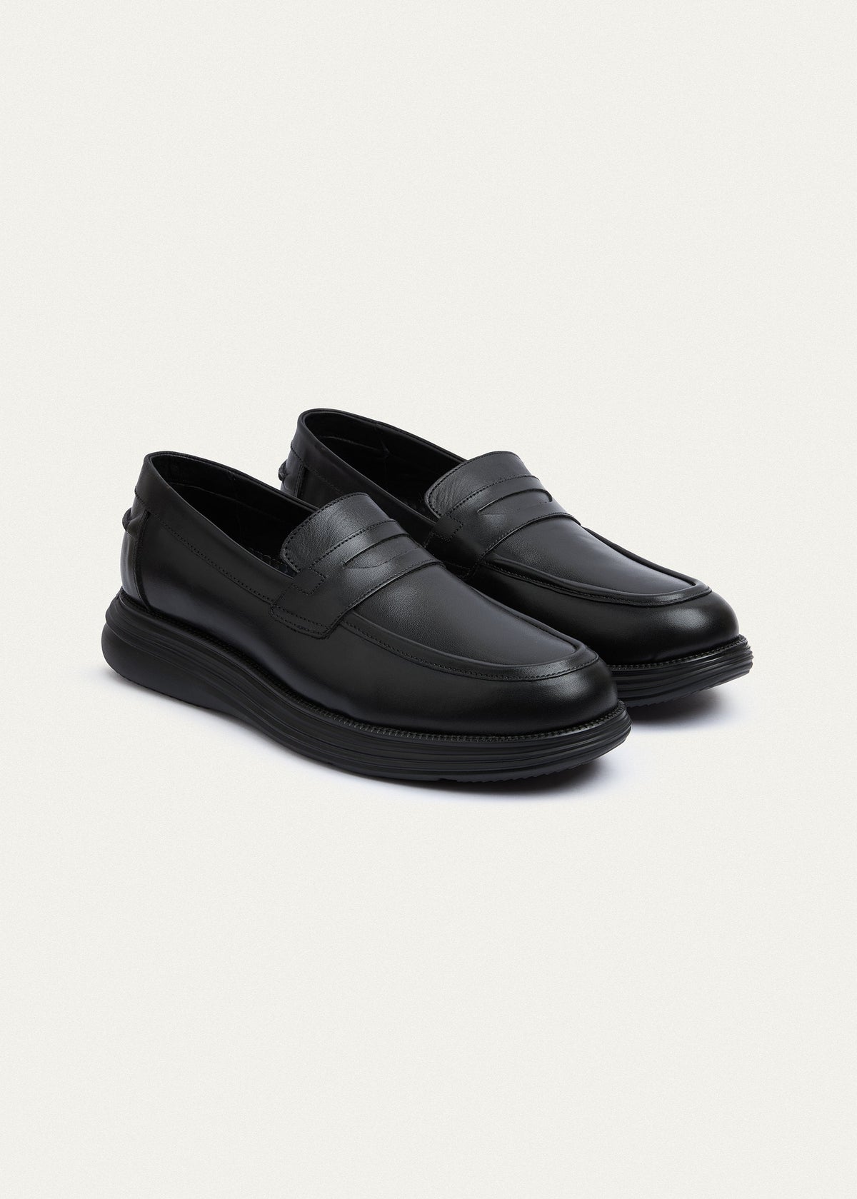 Penny Leather Loafer — Black