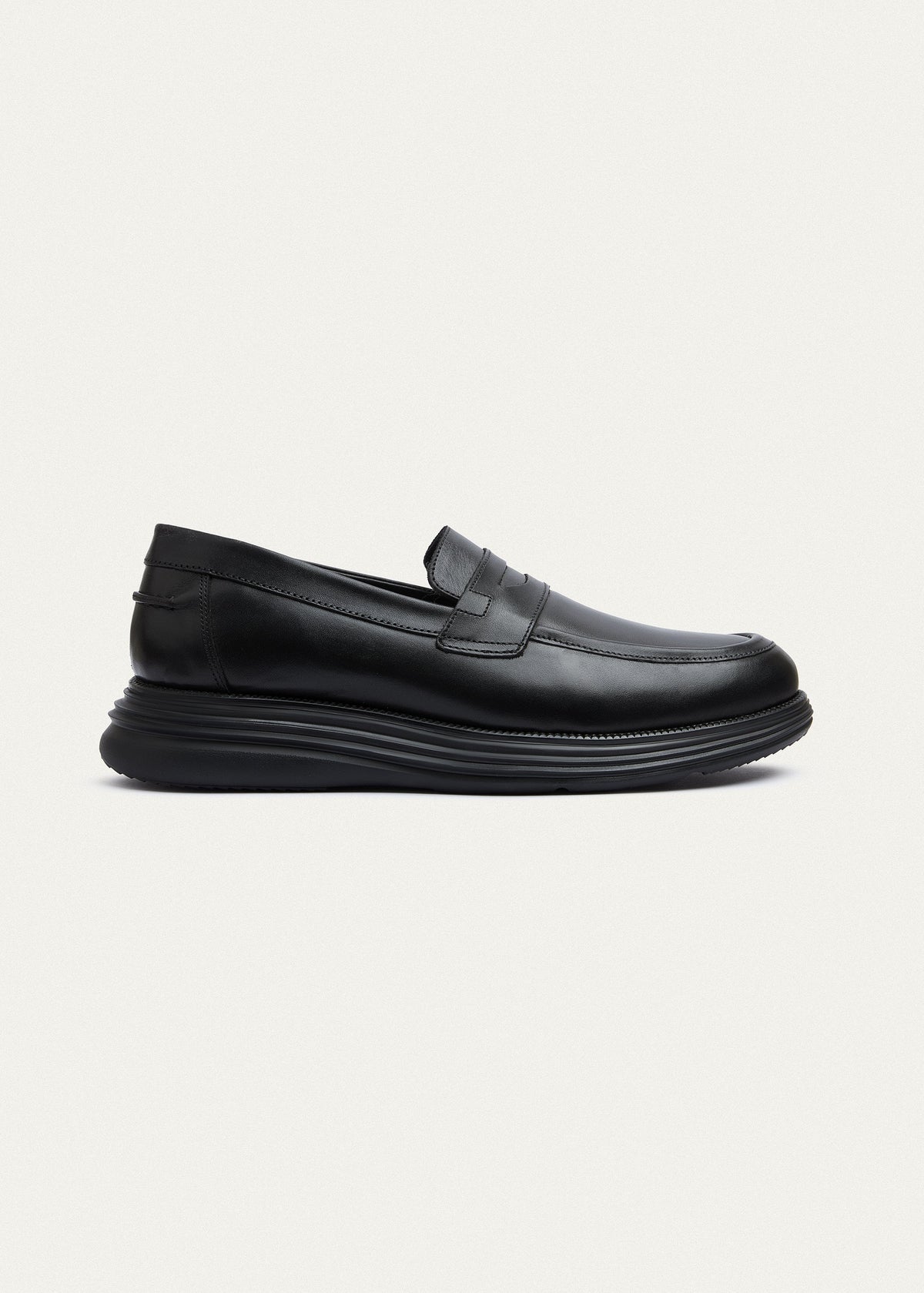Penny Leather Loafer — Black