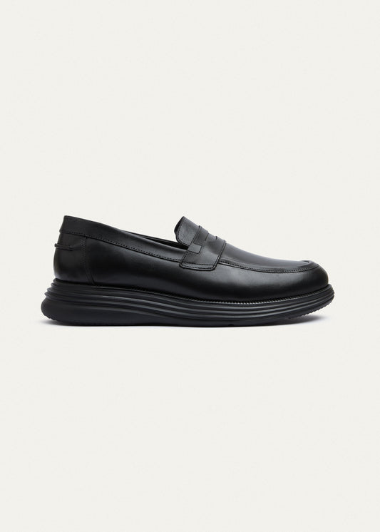 Penny Leather Loafer — Black