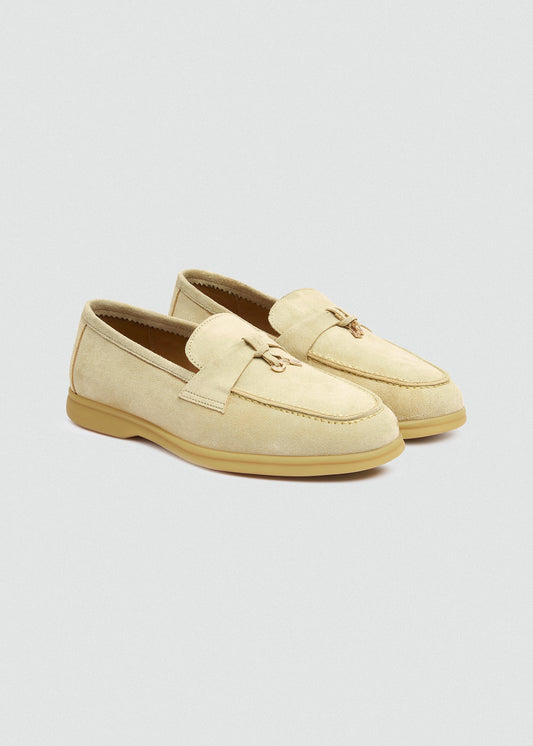 With Suede Loafer — Beige