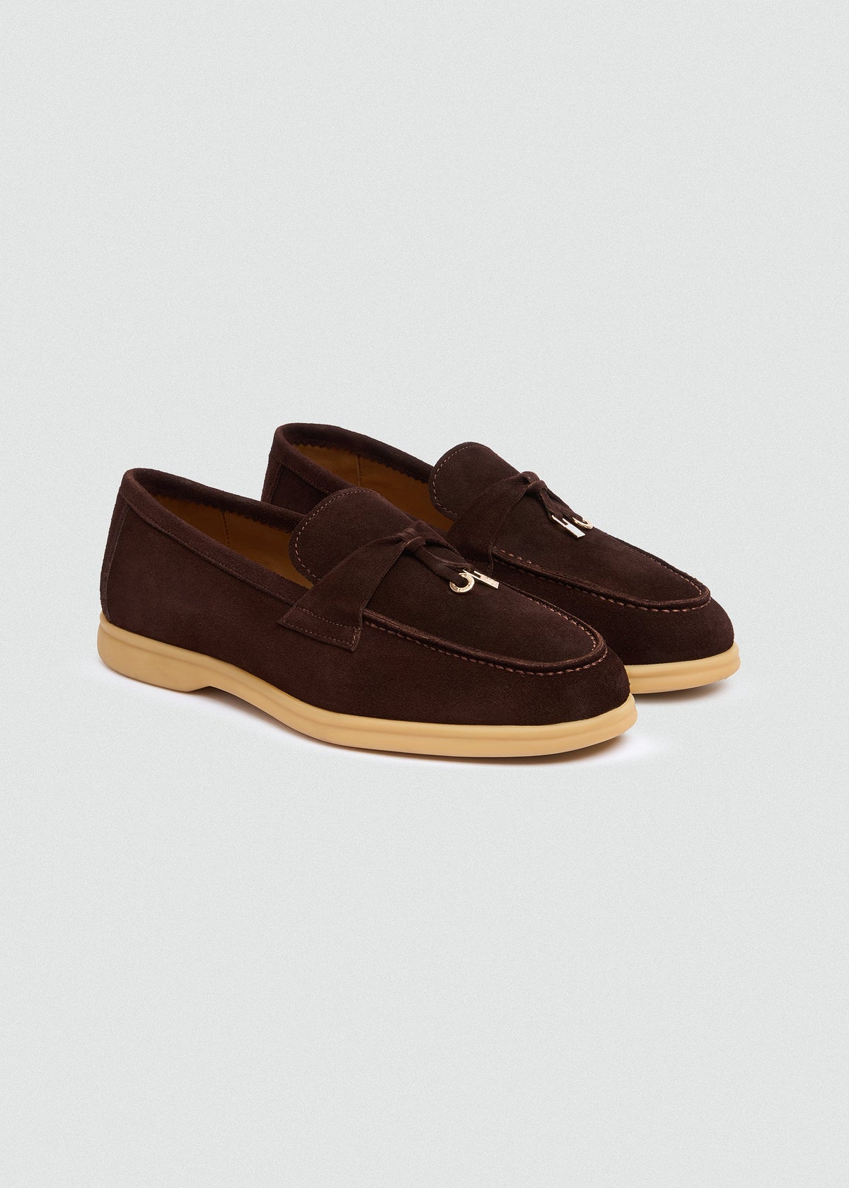 With Suede Loafer — Brown