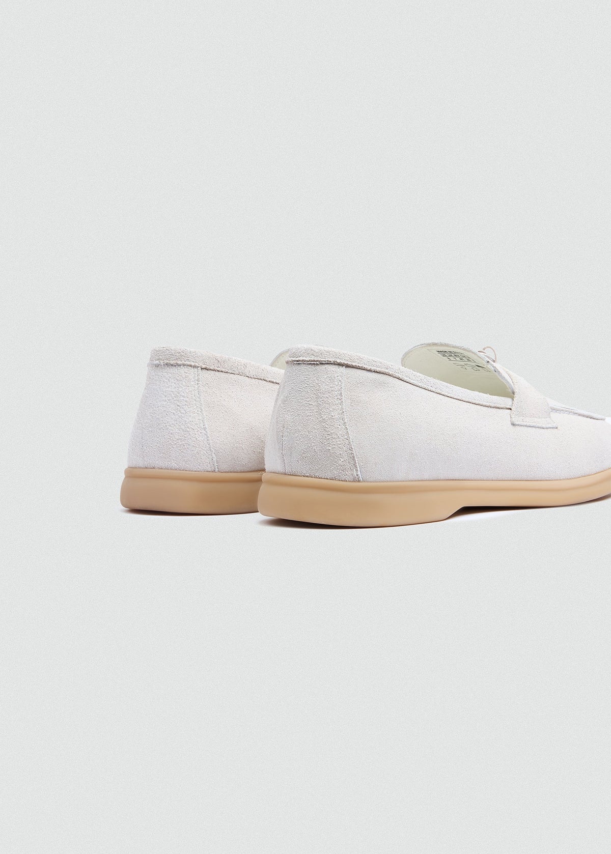 With Suede Loafer — White