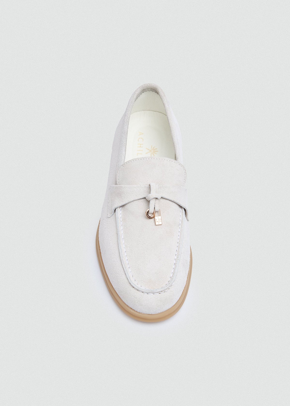 With Suede Loafer — White