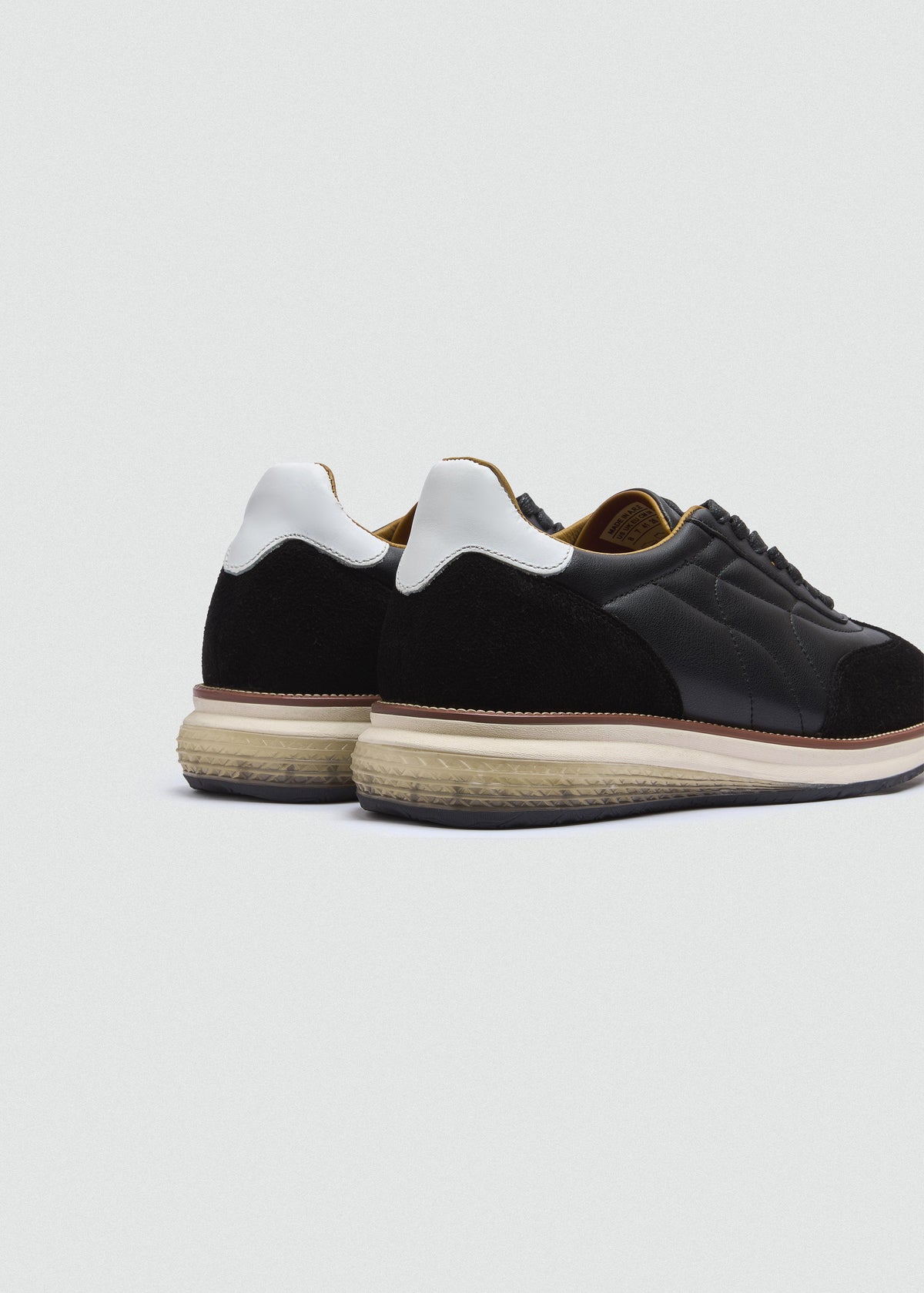 Quilted Leather Sneaker — Black