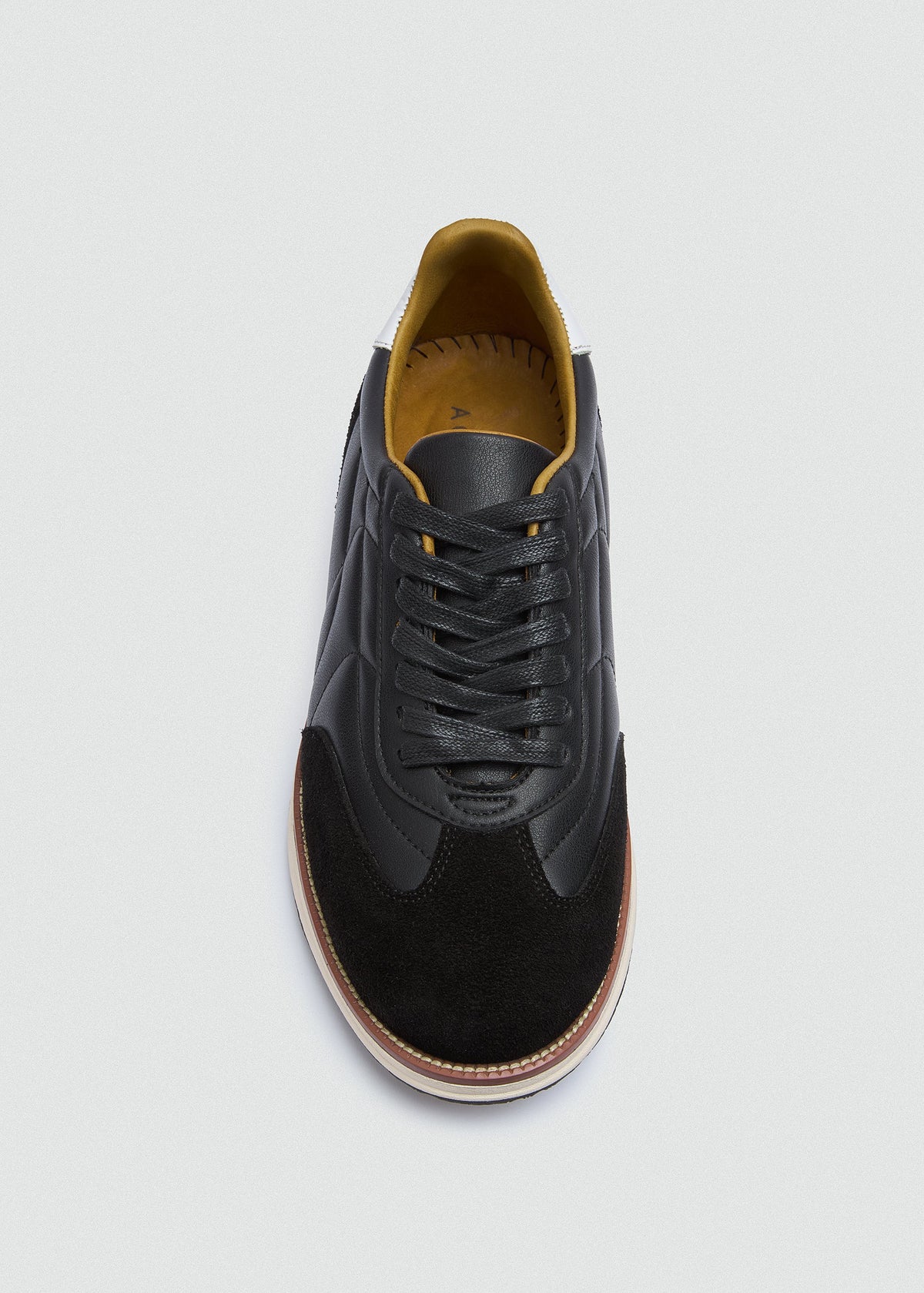 Quilted Leather Sneaker — Black