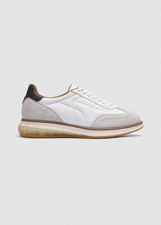 Quilted Leather Sneaker — White