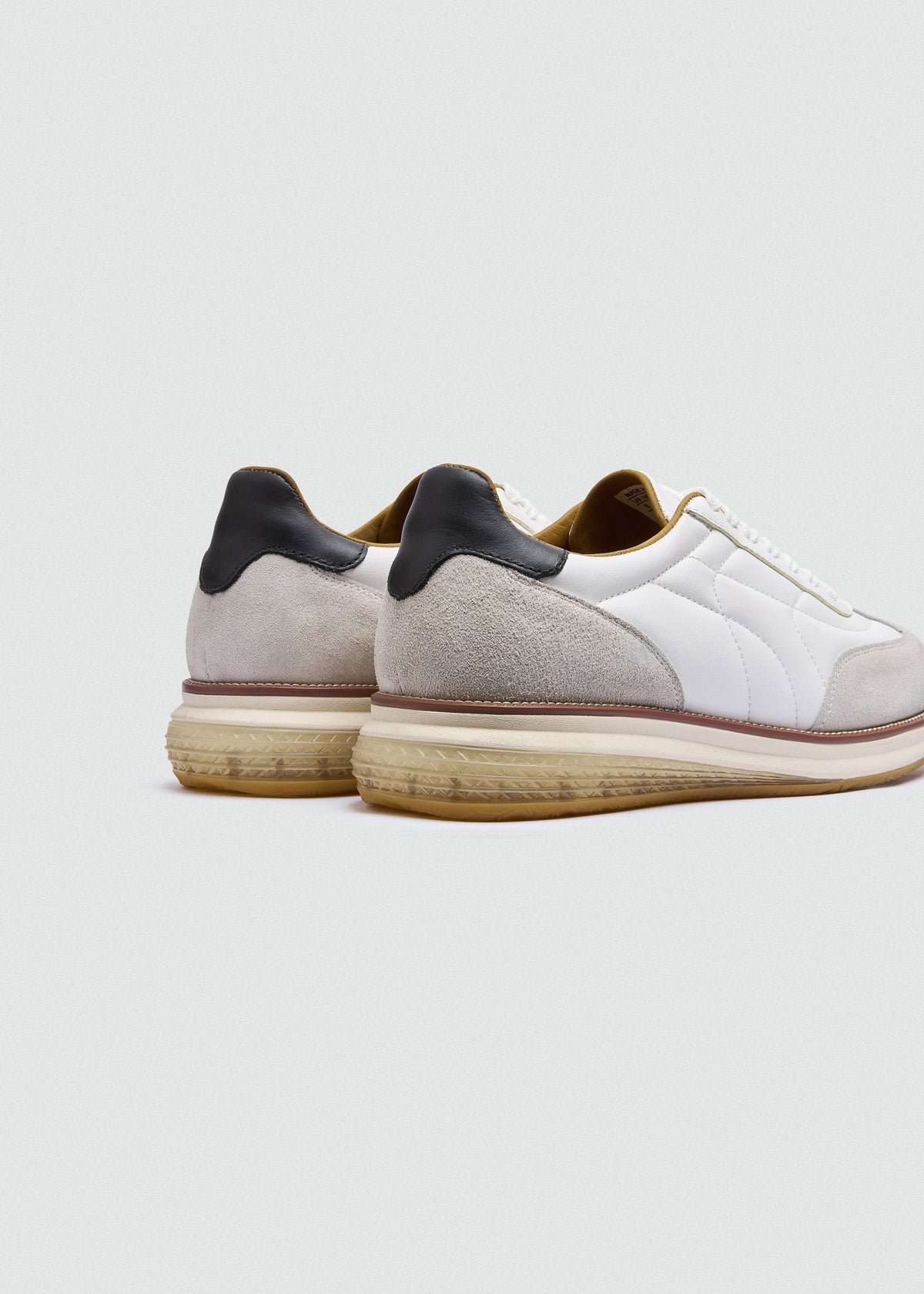 Quilted Leather Sneaker — White