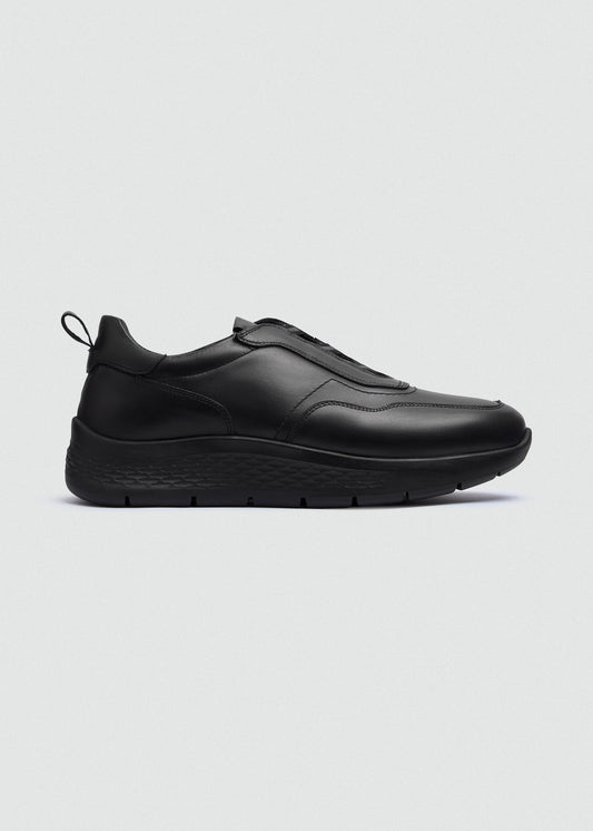 Leather Sneaker — Black
