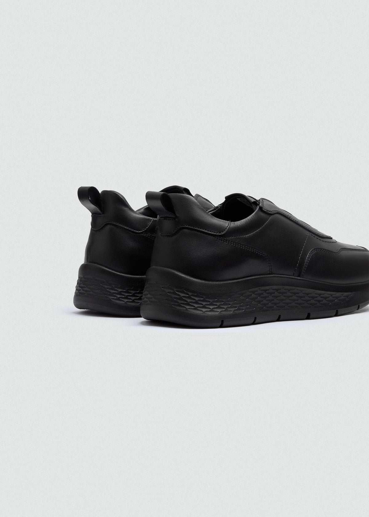 Leather Sneaker — Black